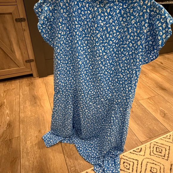 LOFT Blue Floral Dress - Picture 4 of 4